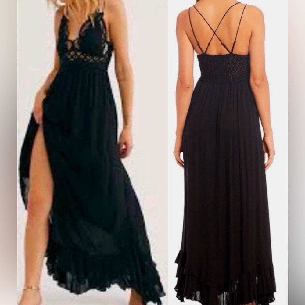NWT Free People ‘Adella’ Maxi Dress ~ in Black